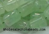 CRU134 15.5 inches 12*17mm column green rutilated quartz beads