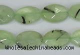 CRU207 15.5 inches 13*18mm faceted oval green rutilated quartz beads