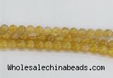 CRU661 15.5 inches 10mm round golden rutilated quartz beads