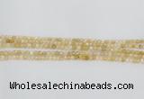 CRU665 15.5 inches 3mm faceted round golden rutilated quartz beads