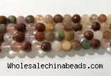 CRU913 15.5 inches 10mm faceted round mixed rutilated quartz beads