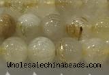 CRU926 15.5 inches 6mm round golden rutilated quartz beads wholesale
