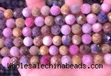 CRZ1143 15.5 inches 8mm faceted round ruby sapphire beads
