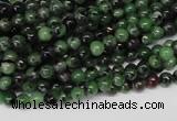 CRZ20 15.5 inches 4mm round ruby zoisite gemstone beads