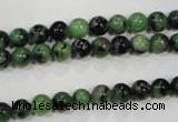 CRZ451 15.5 inches 6mm round ruby zoisite gemstone beads