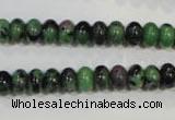 CRZ460 15.5 inches 5*8mm rondelle ruby zoisite gemstone beads