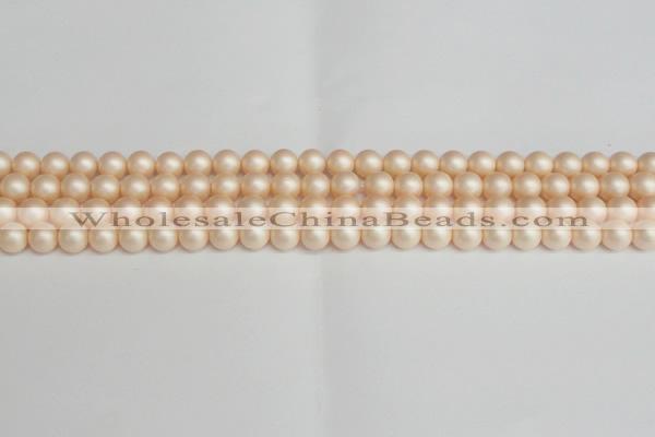 CSB1361 15.5 inches 6mm matte round shell pearl beads wholesale