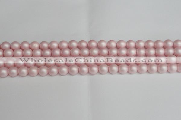 CSB1373 15.5 inches 10mm matte round shell pearl beads wholesale