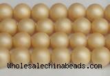 CSB1376 15.5 inches 6mm matte round shell pearl beads wholesale