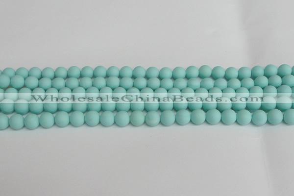 CSB1401 15.5 inches 6mm matte round shell pearl beads wholesale