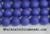 CSB1411 15.5 inches 6mm matte round shell pearl beads wholesale