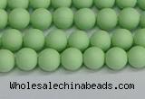 CSB1740 15.5 inches 4mm round matte shell pearl beads wholesale