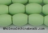 CSB2103 15.5 inches 10*14mm rice matte shell pearl beads