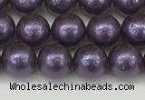 CSB2270 15.5 inches 4mm round wrinkled shell pearl beads wholesale