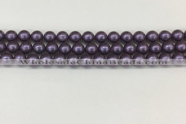 CSB2271 15.5 inches 6mm round wrinkled shell pearl beads wholesale