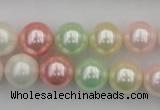 CSB352 15.5 inches 12mm round mixed color shell pearl beads