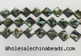CSB4121 15.5 inches 14*14mm diamond abalone shell beads wholesale