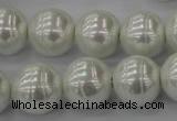 CSB635 15.5 inches 16mm whorl round shell pearl beads