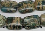 CSE5017 15.5 inches 15*20mm rectangle natural sea sediment jasper beads