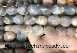 CSS406 15.5 inches 12*16mm - 15*20mm faceted nuggets sunstone beads