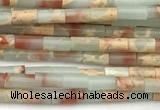 CTB1016 15 inches 2*4mm tube imitation sea sediment jasper beads