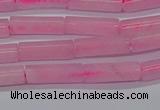 CTB311 15.5 inches 4*13mm tube rose quartz beads wholesale