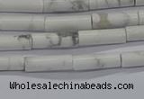 CTB340 15.5 inches 4*13mm tube white howlite beads wholesale