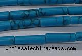 CTB342 15.5 inches 4*13mm tube imitation turquoise beads wholesale
