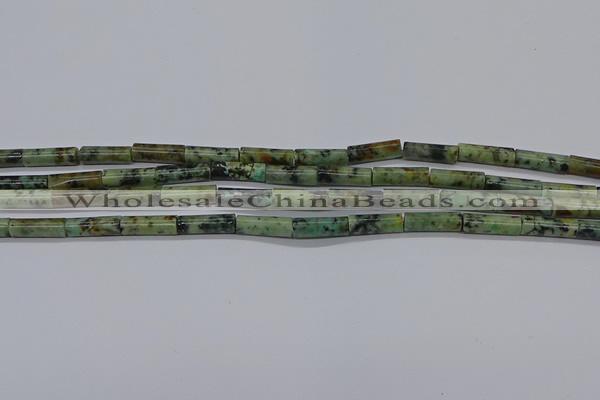 CTB344 15.5 inches 4*13mm tube African turquoise beads wholesale