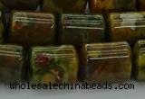 CTB530 15.5 inches 10*13mm triangle rhyolite beads wholesale