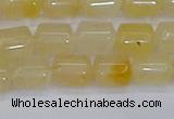 CTB701 15.5 inches 6*8mm tube yellow jade beads wholesale