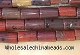 CTB815 15.5 inches 2*4mm tube red jasper beads wholesale
