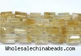 CTB944 15 inches 13*25mm - 14*19mm faceted tube citrine beads