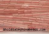 CTB968 15 inches 2*4mm tube cherry quartz beads