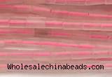 CTB969 15 inches 2*4mm tube rose quartz beads