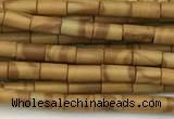 CTB976 15 inches 2*4mm tube wooden jasper beads