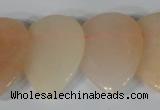 CTD02 Top drilled 22*30mm flat teardrop pink aventurine beads