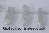 CTD1135 Top drilled 6*20mm - 8*25mm nuggets plated quartz beads