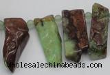 CTD1205 Top drilled 5*20mm - 10*40mm sticks Australia chrysoprase beads