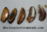 CTD1534 Top drilled 30*65mm - 35*80mm freeform agate slab beads