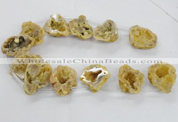 CTD1681 Top drilled 15*25mm - 30*35mm nuggets druzy agate beads