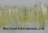 CTD1690 Top drilled 5*15mm - 7*35mm sticks dyed white crystal beads
