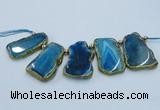CTD1765 Top drilled 20*40mm - 35*55mm freeform agate slab beads