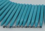 CTD2023 Top drilled 5*20mm - 5*45mm sticks turquoise beads