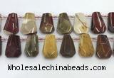 CTD2348 Top drilled 16*18mm - 20*30mm faceted freeform mookaite beads