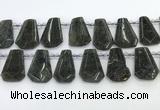 CTD2353 Top drilled 16*18mm - 20*30mm faceted freeform labradorite beads
