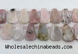 CTD2359 Top drilled 16*18mm - 20*30mm freeform pink opal beads
