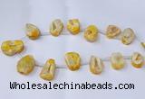 CTD2711 15.5 inches 20*30mm - 35*45mm freeform druzy agate beads