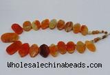CTD2781 Top drilled 15*25mm - 25*40mm oval agate gemstone beads