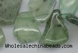 CTD305 Top drilled 15*20mm - 20*25mm freeform green rutilated quartz beads